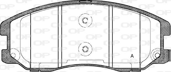 Open Parts BPA1261.12 - Тормозные колодки, дисковые, комплект autosila-amz.com