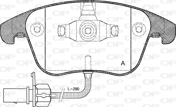 Open Parts BPA1219.11 - Тормозные колодки, дисковые, комплект autosila-amz.com