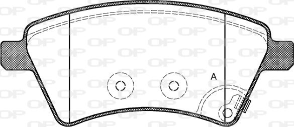 Open Parts BPA1215.01 - Тормозные колодки, дисковые, комплект autosila-amz.com