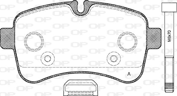 Open Parts BPA1282.00 - Тормозные колодки, дисковые, комплект autosila-amz.com