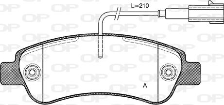 Open Parts BPA1238.02 - Тормозные колодки, дисковые, комплект autosila-amz.com