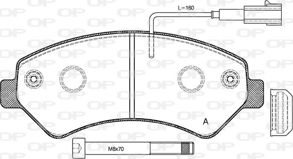 Open Parts BPA1275.01 - Тормозные колодки, дисковые, комплект autosila-amz.com