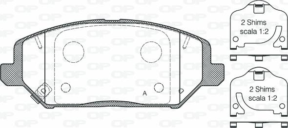 Open Parts BPA1783.02 - Тормозные колодки, дисковые, комплект autosila-amz.com