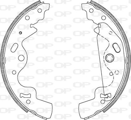 Open Parts BSA2096.00 - Комплект тормозных колодок, барабанные autosila-amz.com