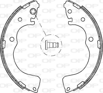 Open Parts BSA2091.00 - Комплект тормозных колодок, барабанные autosila-amz.com