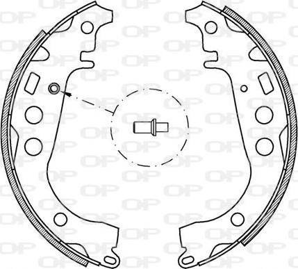 Open Parts BSA2044.00 - Комплект тормозных колодок, барабанные autosila-amz.com