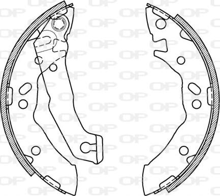 Open Parts BSA2055.00 - Комплект тормозных колодок, барабанные autosila-amz.com