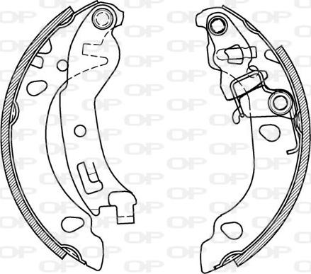 Open Parts BSA2068.00 - Комплект тормозных колодок, барабанные autosila-amz.com