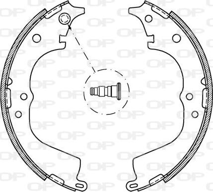 Open Parts BSA2063.00 - Комплект тормозных колодок, барабанные autosila-amz.com