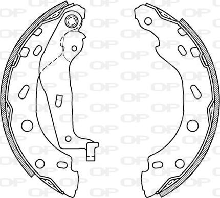 Open Parts BSA2000.00 - Комплект тормозных колодок, барабанные autosila-amz.com