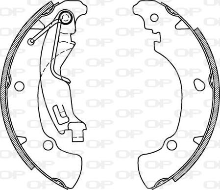 Open Parts BSA2010.00 - Комплект тормозных колодок, барабанные autosila-amz.com