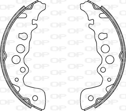 Open Parts BSA2017.00 - Комплект тормозных колодок, барабанные autosila-amz.com