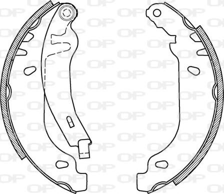 Open Parts BSA2089.00 - Комплект тормозных колодок, барабанные autosila-amz.com