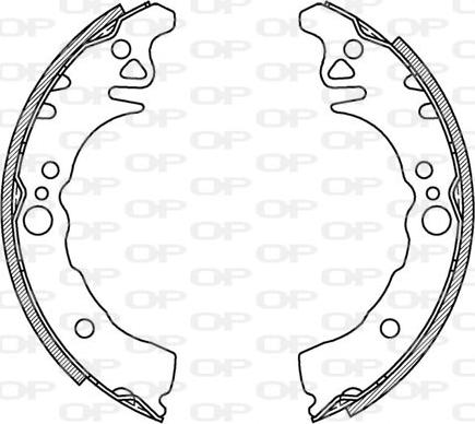 Open Parts BSA2084.00 - Комплект тормозных колодок, барабанные autosila-amz.com