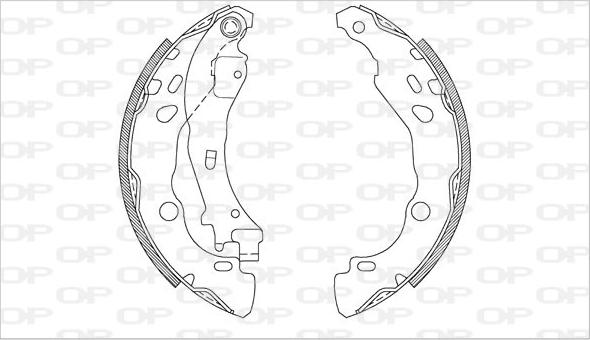 Open Parts BSA2080.00 - Комплект тормозных колодок, барабанные autosila-amz.com