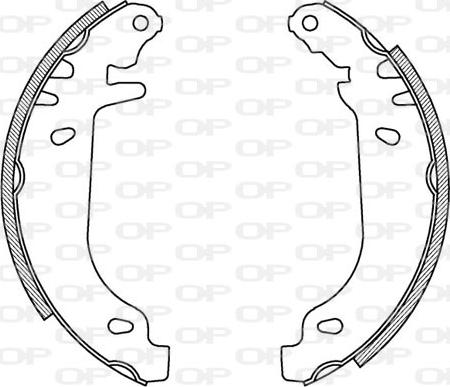 Open Parts BSA2088.00 - Комплект тормозных колодок, барабанные autosila-amz.com