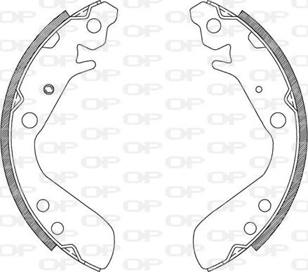 Open Parts BSA2082.00 - Комплект тормозных колодок, барабанные autosila-amz.com
