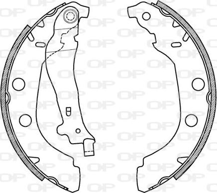 Open Parts BSA2039.00 - Комплект тормозных колодок, барабанные autosila-amz.com