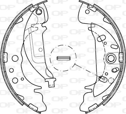 Open Parts BSA2035.00 - Комплект тормозных колодок, барабанные autosila-amz.com