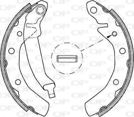 Open Parts BSA2032.00 - Комплект тормозных колодок, барабанные autosila-amz.com