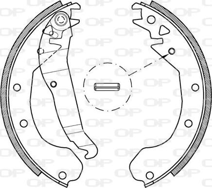 Open Parts BSA2037.00 - Комплект тормозных колодок, барабанные autosila-amz.com