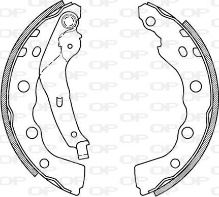 Open Parts BSA2021.00 - Комплект тормозных колодок, барабанные autosila-amz.com