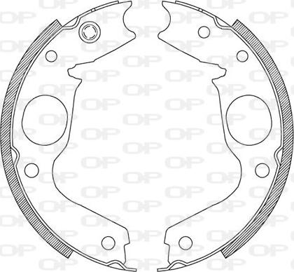 Open Parts BSA2076.00 - Комплект тормозных колодок, барабанные autosila-amz.com