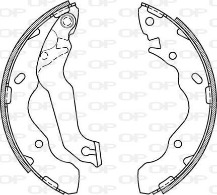 Open Parts BSA2071.00 - Комплект тормозных колодок, барабанные autosila-amz.com