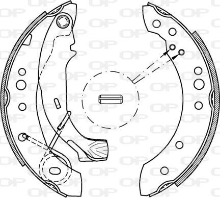 Open Parts BSA2077.00 - Комплект тормозных колодок, барабанные autosila-amz.com