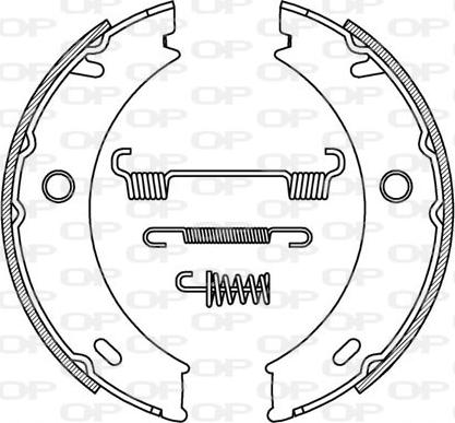 Open Parts BSA2196.00 - Комплект тормозных колодок, барабанные autosila-amz.com