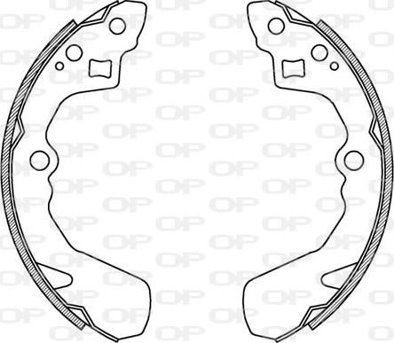 Open Parts BSA2145.00 - Комплект тормозных колодок, барабанные autosila-amz.com