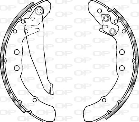 Open Parts BSA2150.00 - Комплект тормозных колодок, барабанные autosila-amz.com