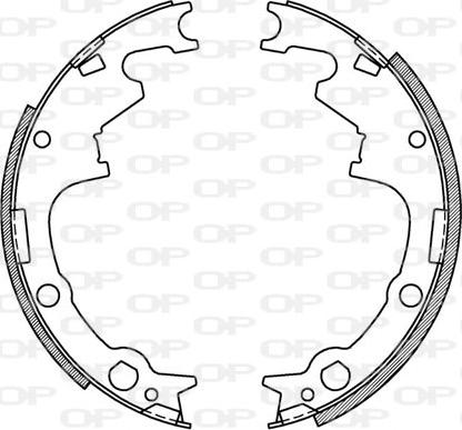 Open Parts BSA2169.00 - Комплект тормозных колодок, барабанные autosila-amz.com