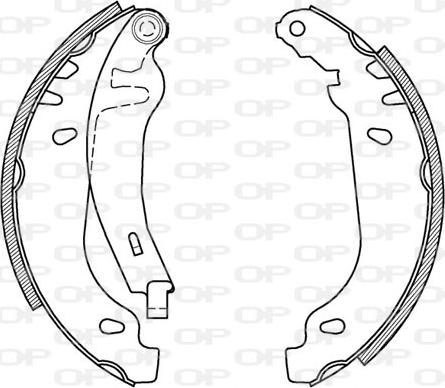 Open Parts BSA2165.00 - Комплект тормозных колодок, барабанные autosila-amz.com