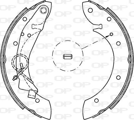 Open Parts BSA2160.00 - Комплект тормозных колодок, барабанные autosila-amz.com