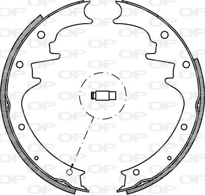 Open Parts BSA2163.00 - Комплект тормозных колодок, барабанные autosila-amz.com