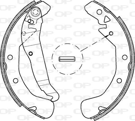 Open Parts BSA2162.00 - Комплект тормозных колодок, барабанные autosila-amz.com