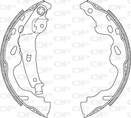 Open Parts BSA2104.00 - Комплект тормозных колодок, барабанные autosila-amz.com