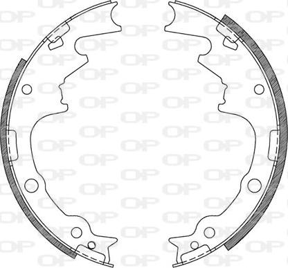 Open Parts BSA2105.00 - Комплект тормозных колодок, барабанные autosila-amz.com