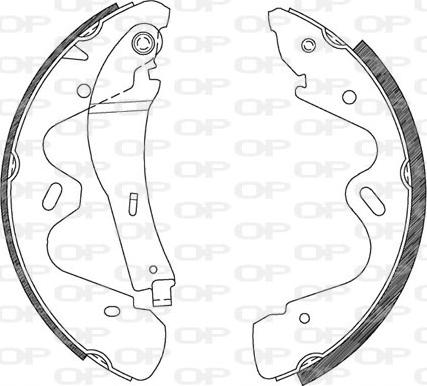 Open Parts BSA2100.00 - Комплект тормозных колодок, барабанные autosila-amz.com