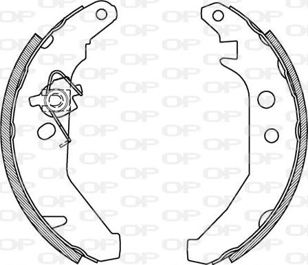 Open Parts BSA2101.00 - Комплект тормозных колодок, барабанные autosila-amz.com