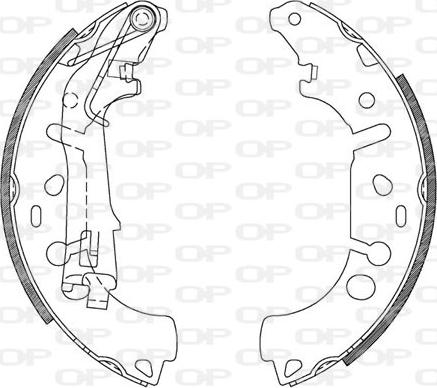 Open Parts BSA2107.00 - Комплект тормозных колодок, барабанные autosila-amz.com