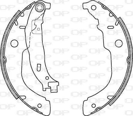 Open Parts BSA2119.00 - Комплект тормозных колодок, барабанные autosila-amz.com