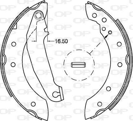 Open Parts BSA2110.00 - Комплект тормозных колодок, барабанные autosila-amz.com