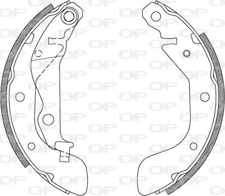 Open Parts BSA2117.00 - Комплект тормозных колодок, барабанные autosila-amz.com