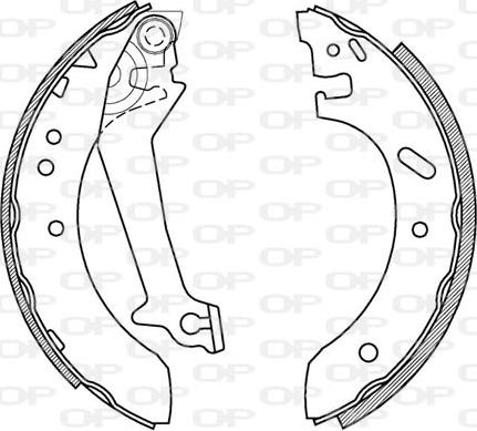 Open Parts BSA2180.00 - Комплект тормозных колодок, барабанные autosila-amz.com