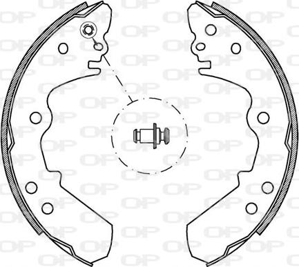 Open Parts BSA2139.00 - Комплект тормозных колодок, барабанные autosila-amz.com