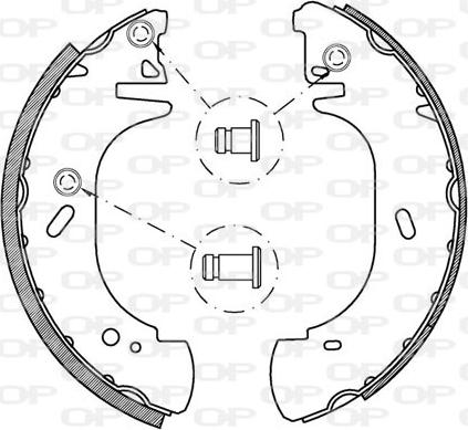 Open Parts BSA2137.00 - Комплект тормозных колодок, барабанные autosila-amz.com