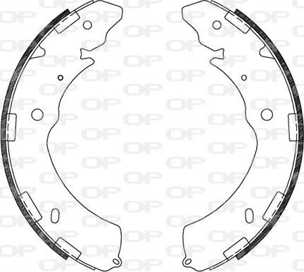 Open Parts BSA2129.00 - Комплект тормозных колодок, барабанные autosila-amz.com