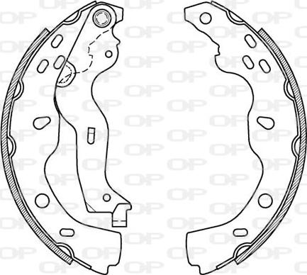 Open Parts BSA2126.00 - Комплект тормозных колодок, барабанные autosila-amz.com